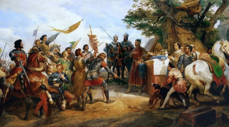 The Battle of Bouvines in 1214, painted by Horace Vernet in 1827