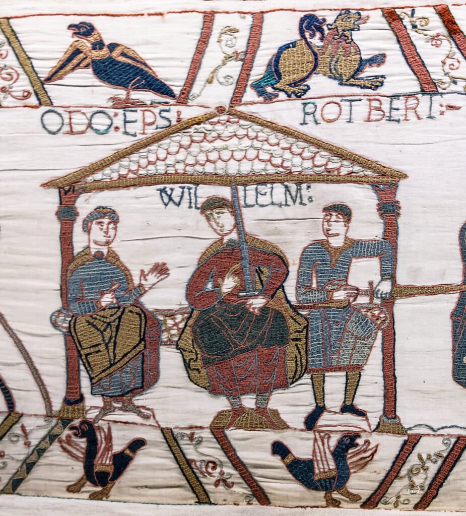 Bayeux Tapestry facts: William the Conqueror with his half-brothers Odo and Robert