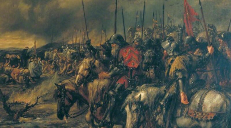 Battle of Agincourt: The Morning of the Battle of Agincourt, a 19th-century painting by Sir John Gilbert