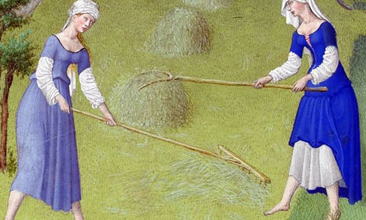 Medieval toilets: peasants making hay in the Très Riches Heures du duc de Berry