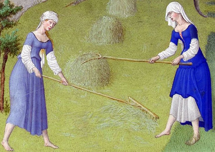 Medieval toilets: peasants making hay in the Très Riches Heures du duc de Berry