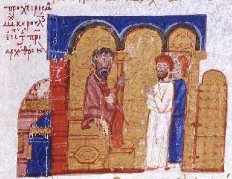 East-West Schism: the enthronement of Patriarch Michael Cerularius of Constantinople in the Madrid Skylitzes manuscript