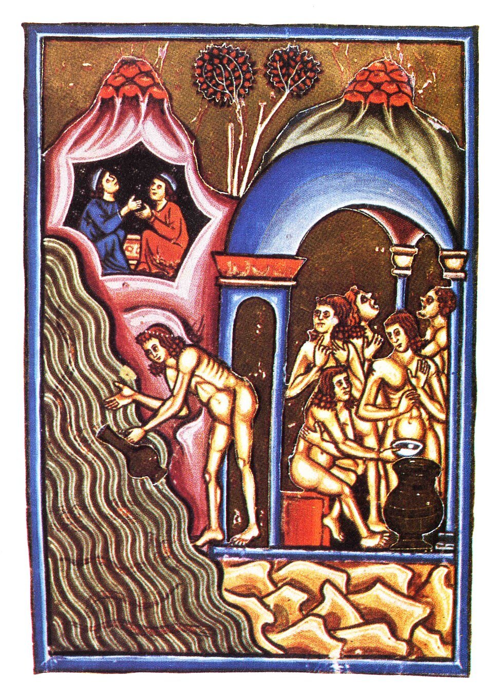 Did medieval people bathe: a medieval miniature of a sweating bath from De balneis Puteolanis