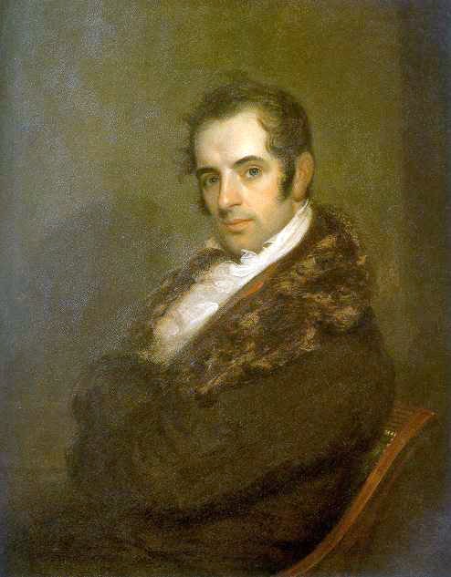 Portrait of the American writer Washington Irving painted by John Wesley Jarvis in 1809