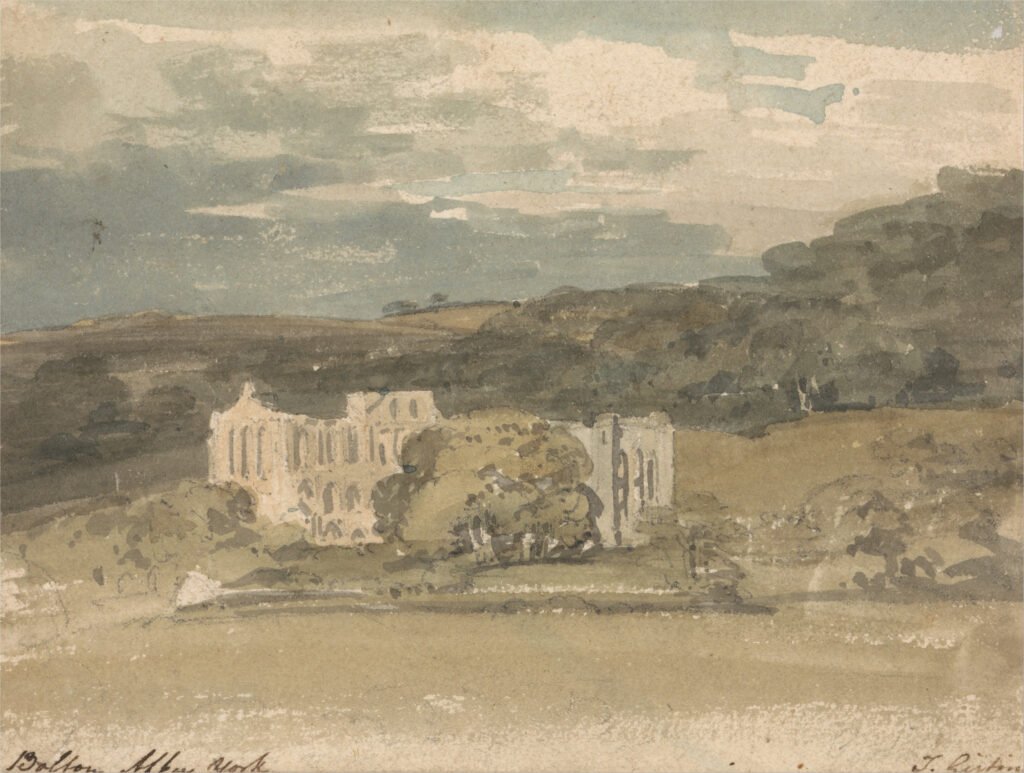 Thomas Girtin's watercolour of the ruins of Rievaulx Abbey, Yorkshire